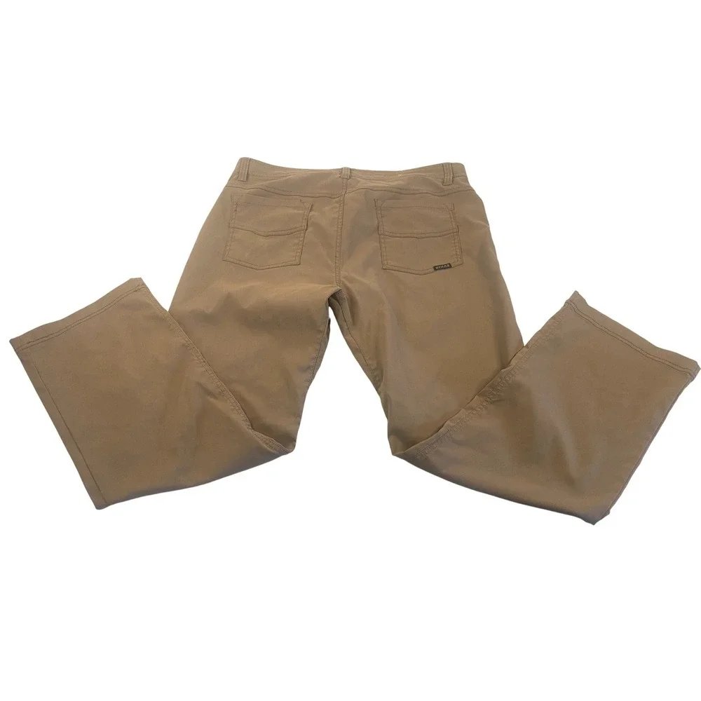 Prana‎ Zion Slim Fit Tan Stretch Nylon Outdoor Hiking Pants Mens 36